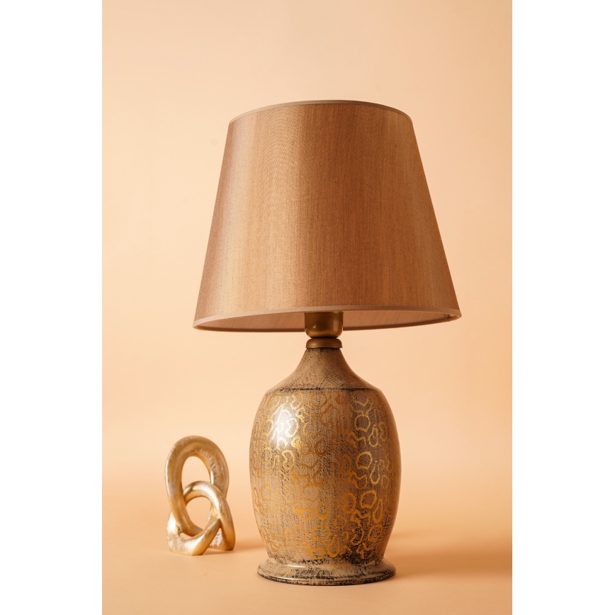 Stolná lampa RAMZES 1xE27/40W/230V hnedá