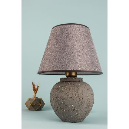 Stolná lampa RAMZES 1xE27/40W/230V hnedá