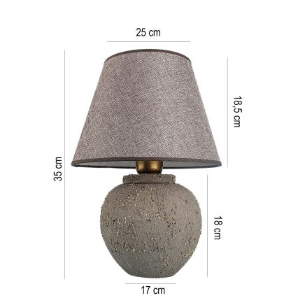 Stolná lampa RAMZES 1xE27/40W/230V hnedá