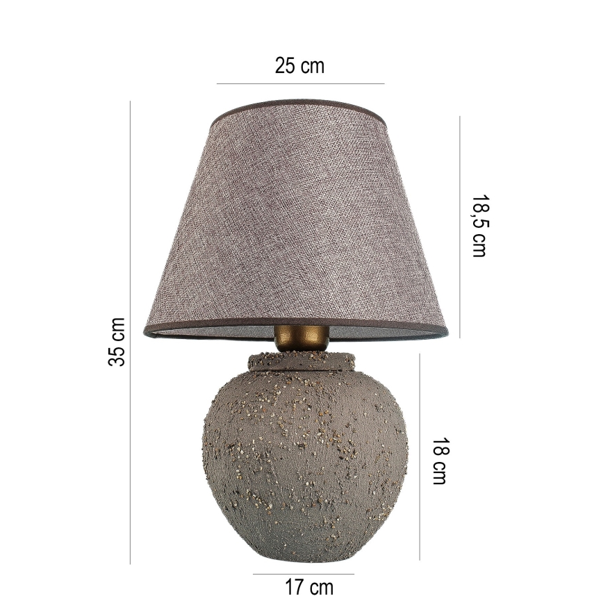 Stolná lampa RAMZES 1xE27/40W/230V hnedá