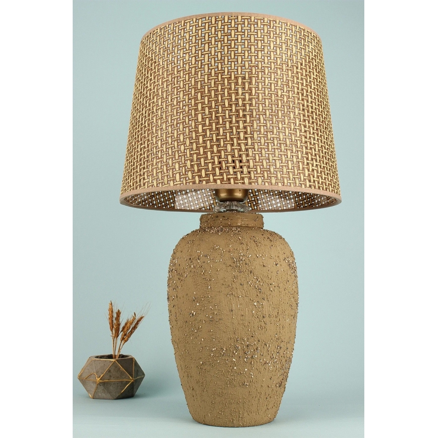 Stolná lampa RAMZES 1xE27/40W/230V hnedá