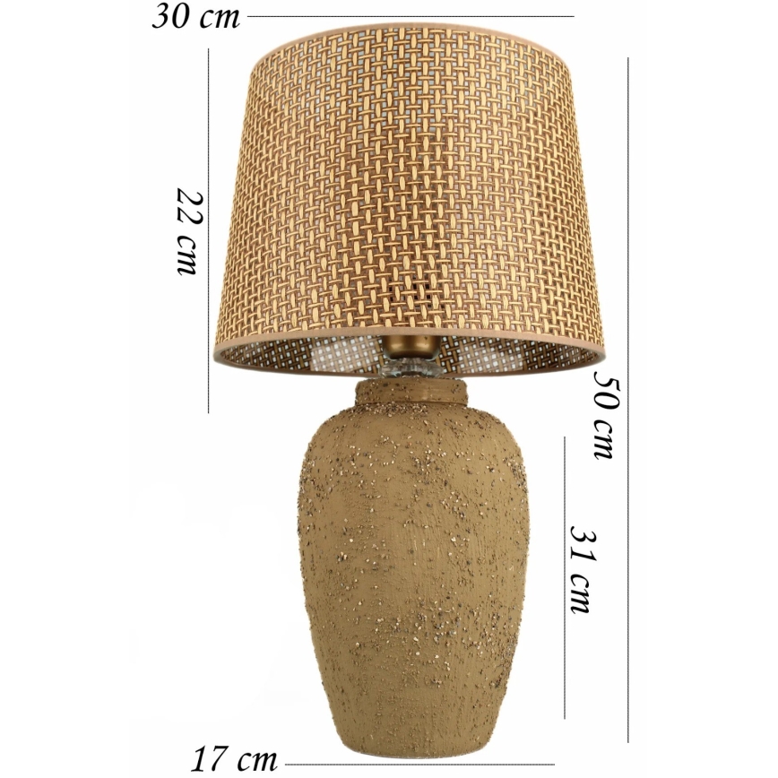 Stolná lampa RAMZES 1xE27/40W/230V hnedá