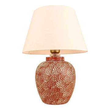 Stolná lampa RAMZES 1xE27/40W/230V krémová/červená