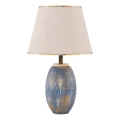 Stolná lampa RAMZES 1xE27/40W/230V krémová/modrá