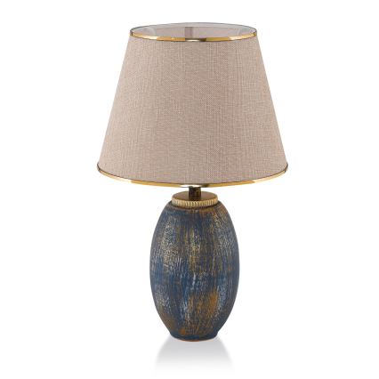 Stolná lampa RAMZES 1xE27/40W/230V krémová/modrá