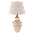 Stolná lampa RAMZES 1xE27/40W/230V krémová/zlatá