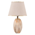 Stolná lampa RAMZES 1xE27/40W/230V krémová/zlatá