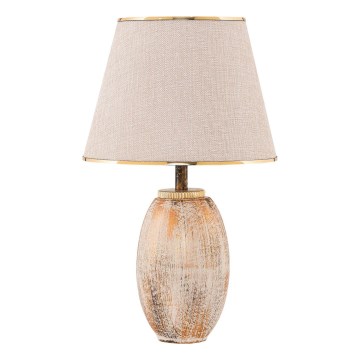 Stolná lampa RAMZES 1xE27/40W/230V krémová/zlatá