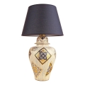 Stolná lampa RAMZES 1xE27/40W/230V modrá/béžová