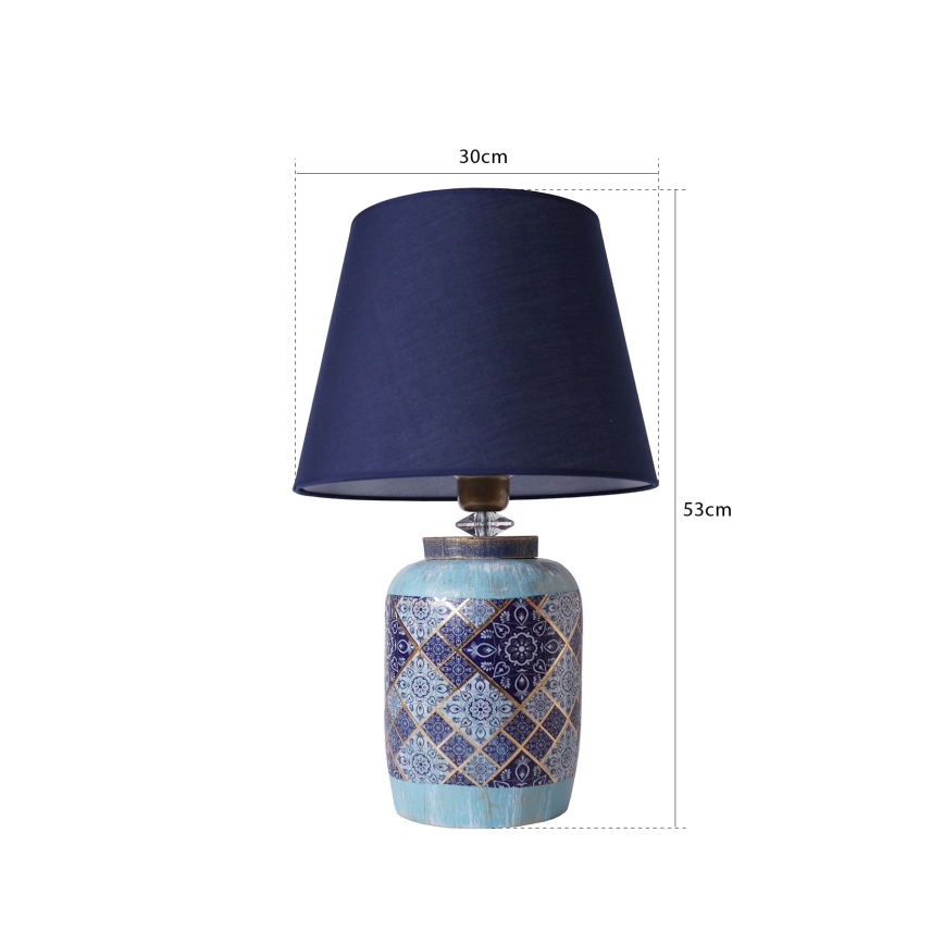 Stolná lampa RAMZES 1xE27/40W/230V modrá