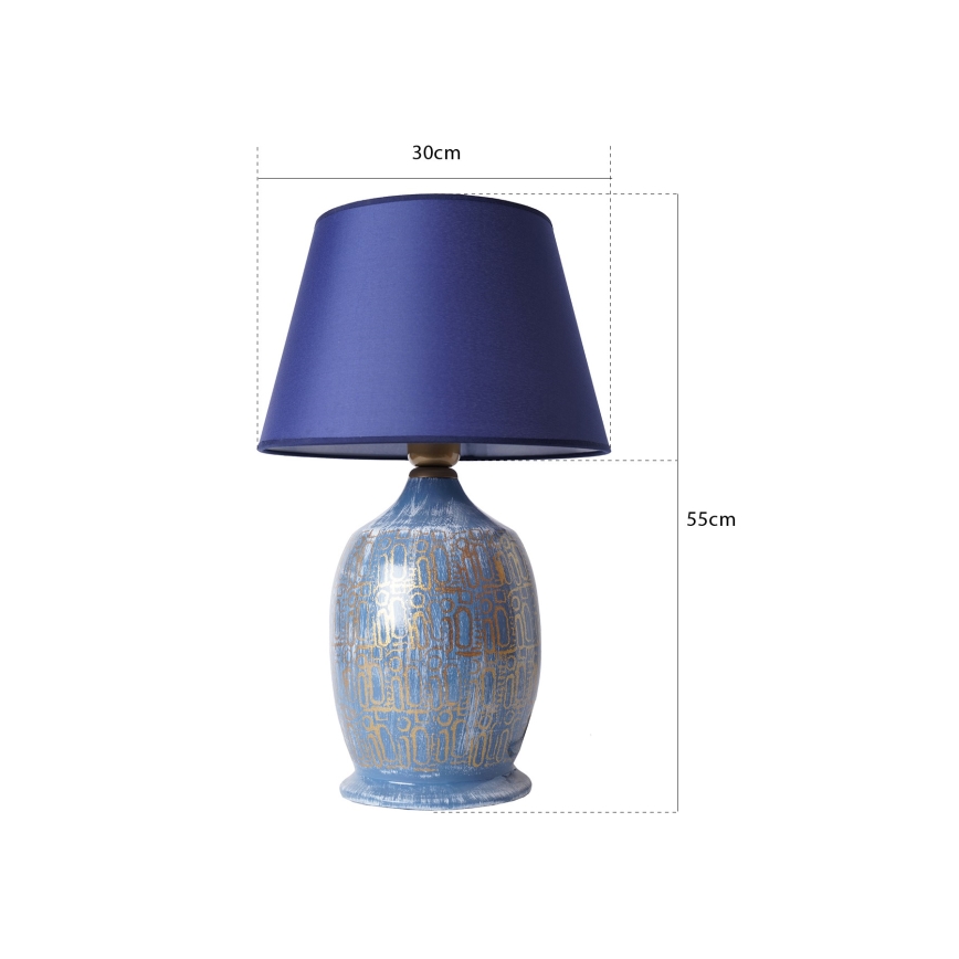 Stolná lampa RAMZES 1xE27/40W/230V modrá