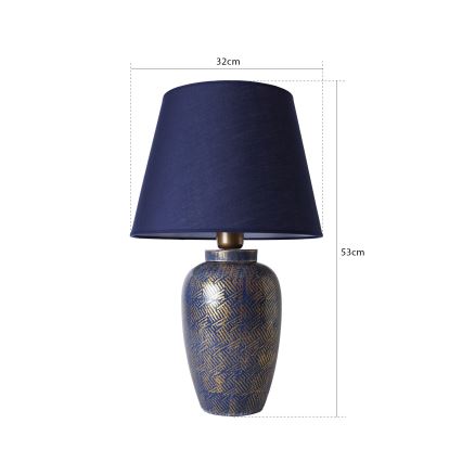 Stolná lampa RAMZES 1xE27/40W/230V modrá
