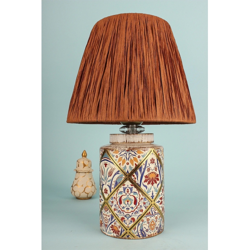 Stolná lampa RAMZES 1xE27/40W/230V rafia
