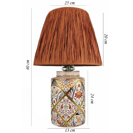 Stolná lampa RAMZES 1xE27/40W/230V rafia