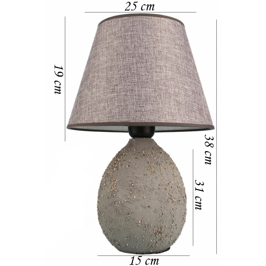 Stolná lampa RAMZES 1xE27/40W/230V šedá
