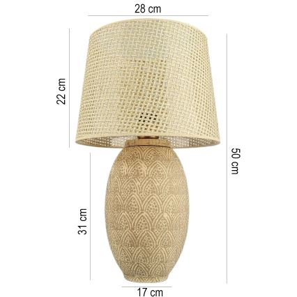 Stolná lampa RAMZES 1xE27/40W/230V zlatá
