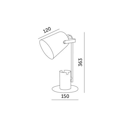 Stolná lampa ROLIG 1xE27/25W/230V biela