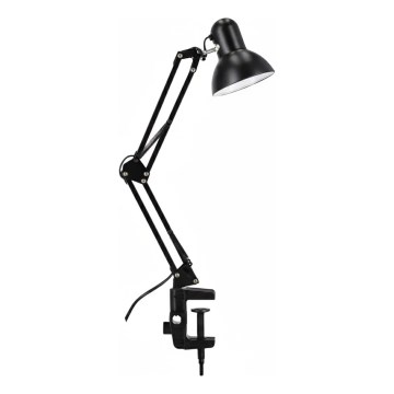 Stolná lampa s klipom 1xE27/60W/230V čierna