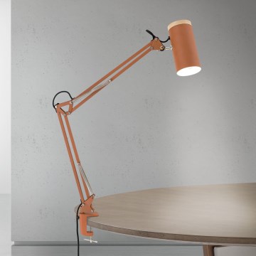 Stolná lampa s klipom GILI 1xE27/40W/230V tehlová