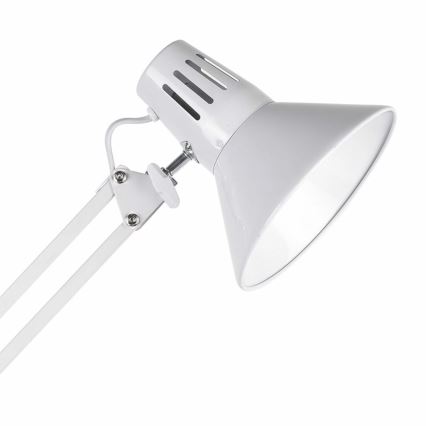 Stolná lampa s klipom WORKER 1xE27/10W/230V biela