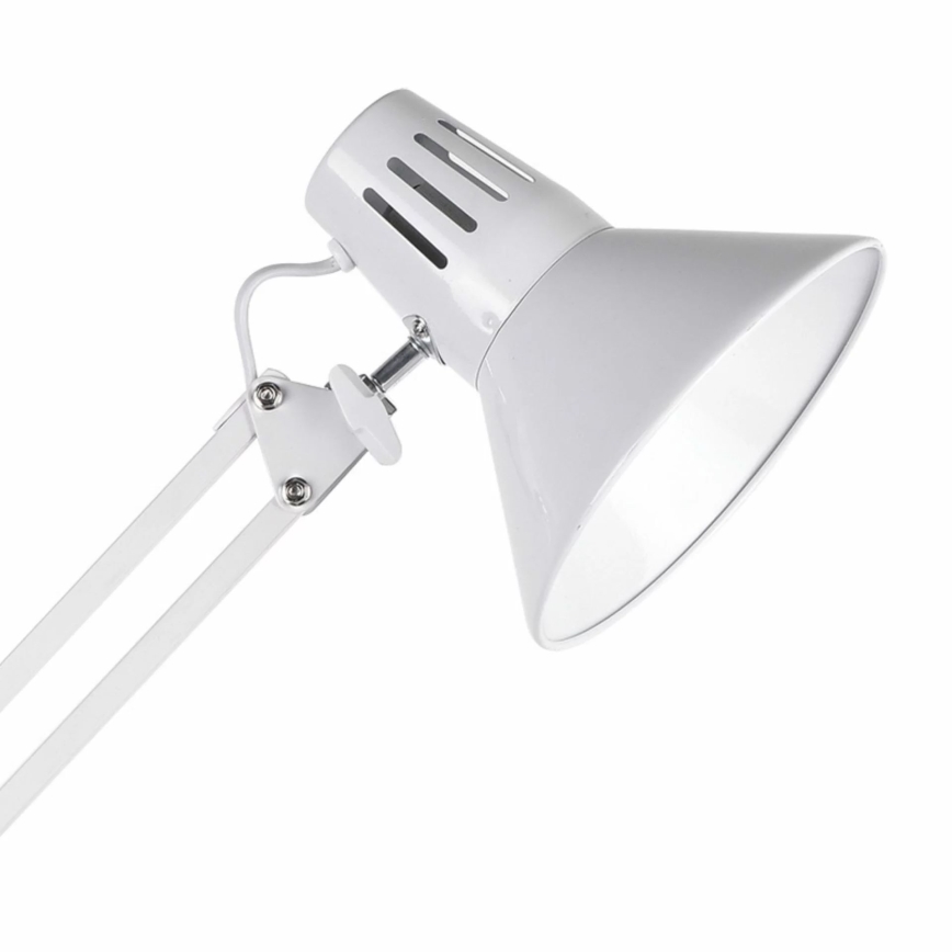 Stolná lampa s klipom WORKER 1xE27/10W/230V biela
