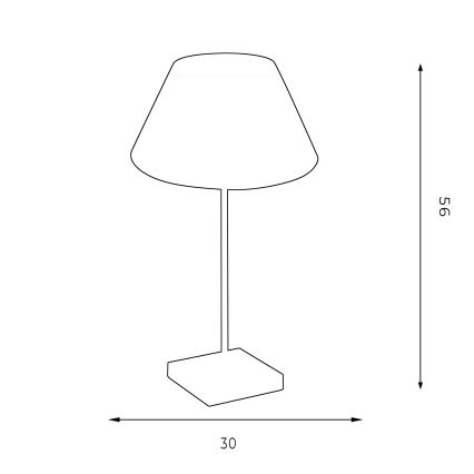 Stolná lampa s USB konektorom 1xE27/60W/230V biela