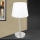 Stolná lampa s USB portom LUDWIG 1xE27/40W/230V 50 cm biela/matný chróm
