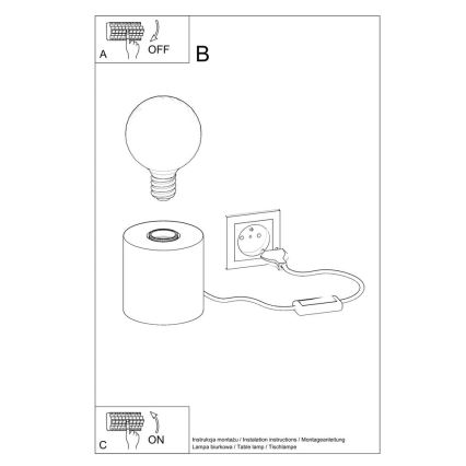Stolná lampa SALGADO 1xE27/15W/230V betón