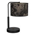 Stolná lampa SATINO 1xE27/60W/230V čierna/zlatá