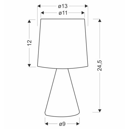 Stolná lampa SATTI 1xE14/40W/230V krémová