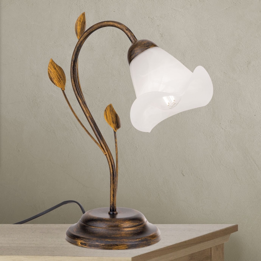 Stolná lampa SISI 1xE14/40W/230V bronz/patina