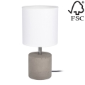 Stolná lampa STRONG ROUND 1xE27/25W/230V betón – FSC certifikované