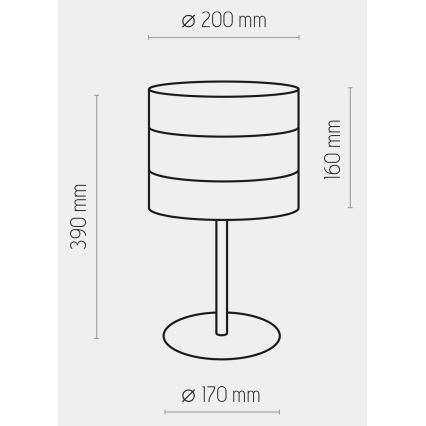 Stolná lampa TAGO 1xE27/15W/230V biela/zlatá