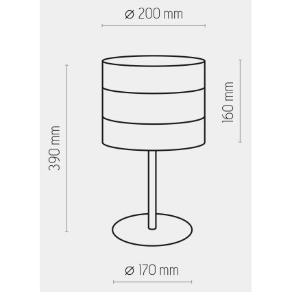 Stolná lampa TAGO 1xE27/15W/230V čierna/zlatá