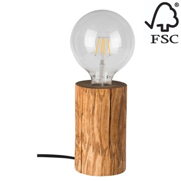 Stolná lampa TRABO 1xE27/25W/230V borovica – FSC certifikované