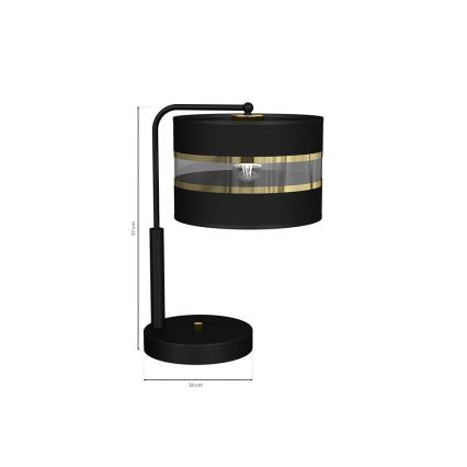 Stolná lampa ULTIMO 1xE27/60W/230V čierna