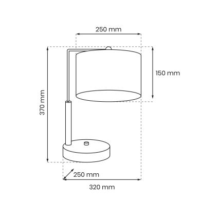 Stolná lampa ULTIMO 1xE27/60W/230V čierna