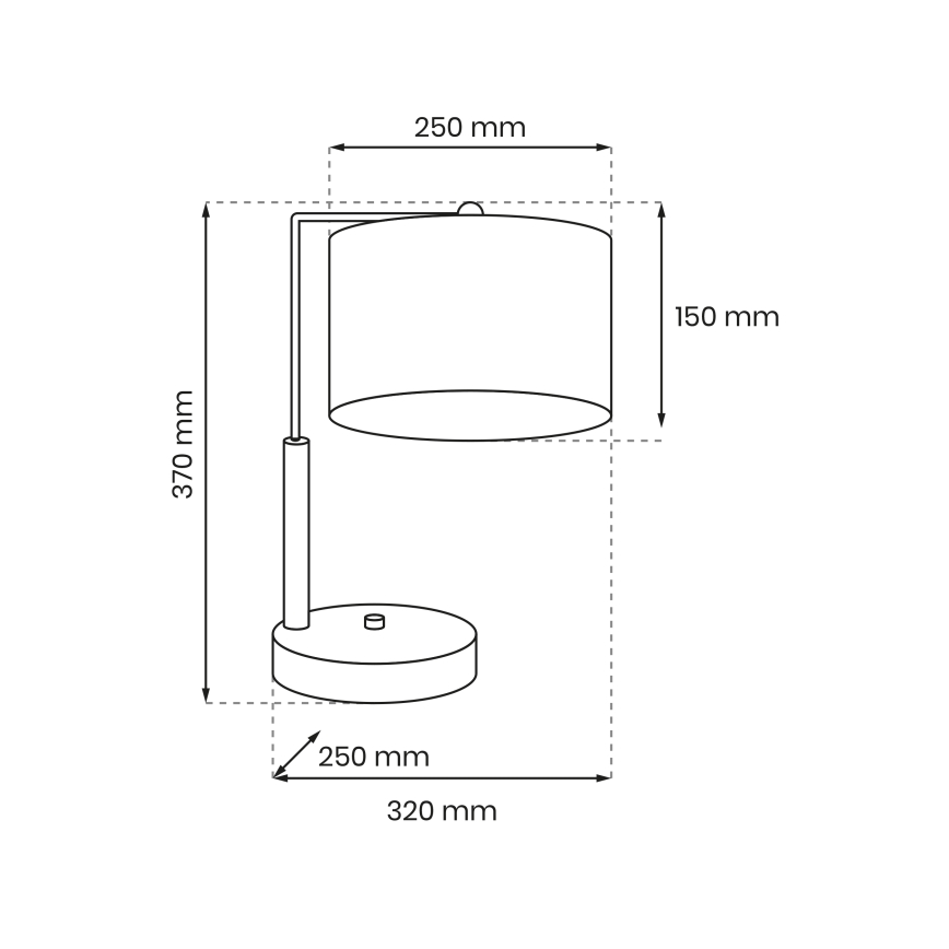 Stolná lampa ULTIMO 1xE27/60W/230V čierna