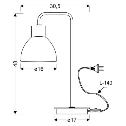 Stolná lampa VARIO 1xE27/60W/230V