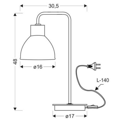 Stolná lampa VARIO 1xE27/60W/230V