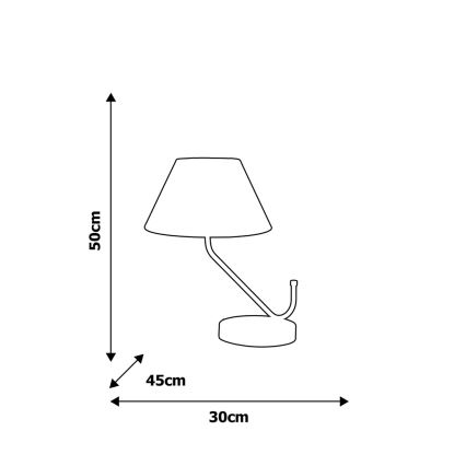 Stolná lampa VICTORIA 1xE27/60W/230V biela