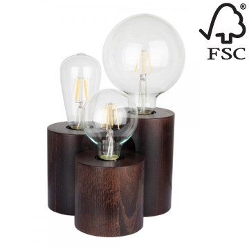 Stolná lampa VINCENT 3xE27/15W/230V buk – FSC certifikované