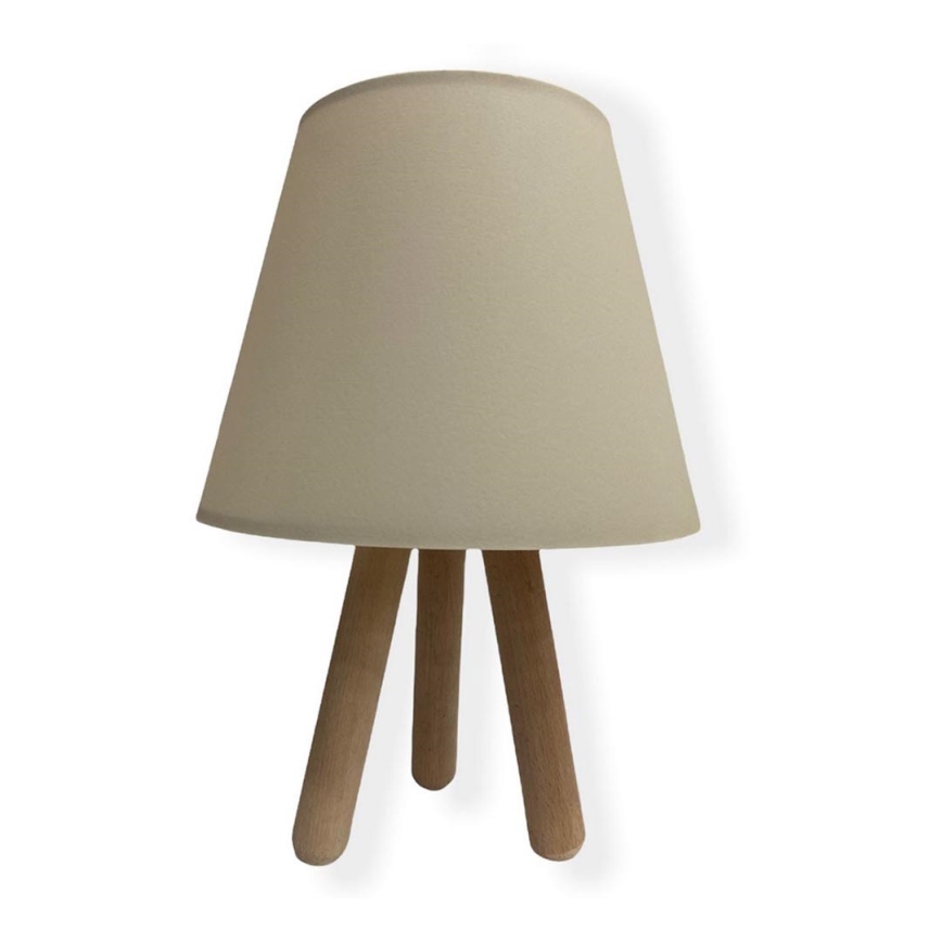 Stolná lampa WOOD 1xE27/60W/230V béžová