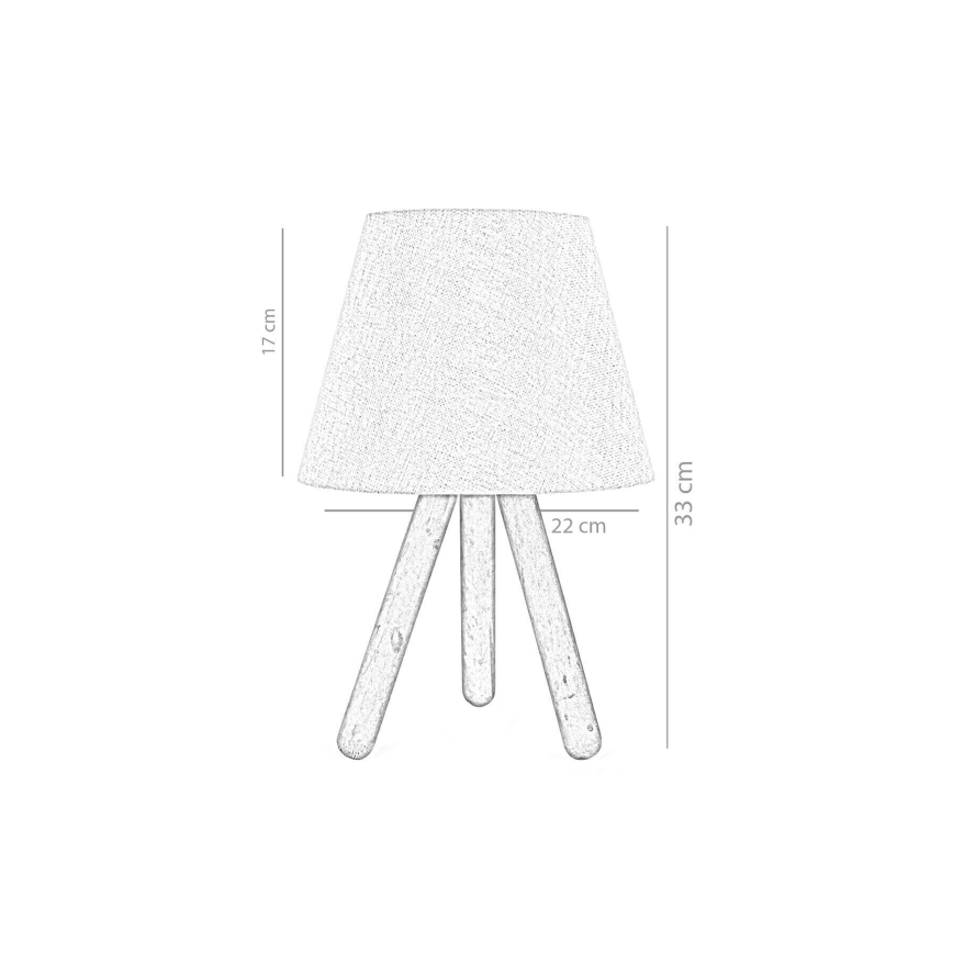 Stolná lampa WOOD 1xE27/60W/230V ružová