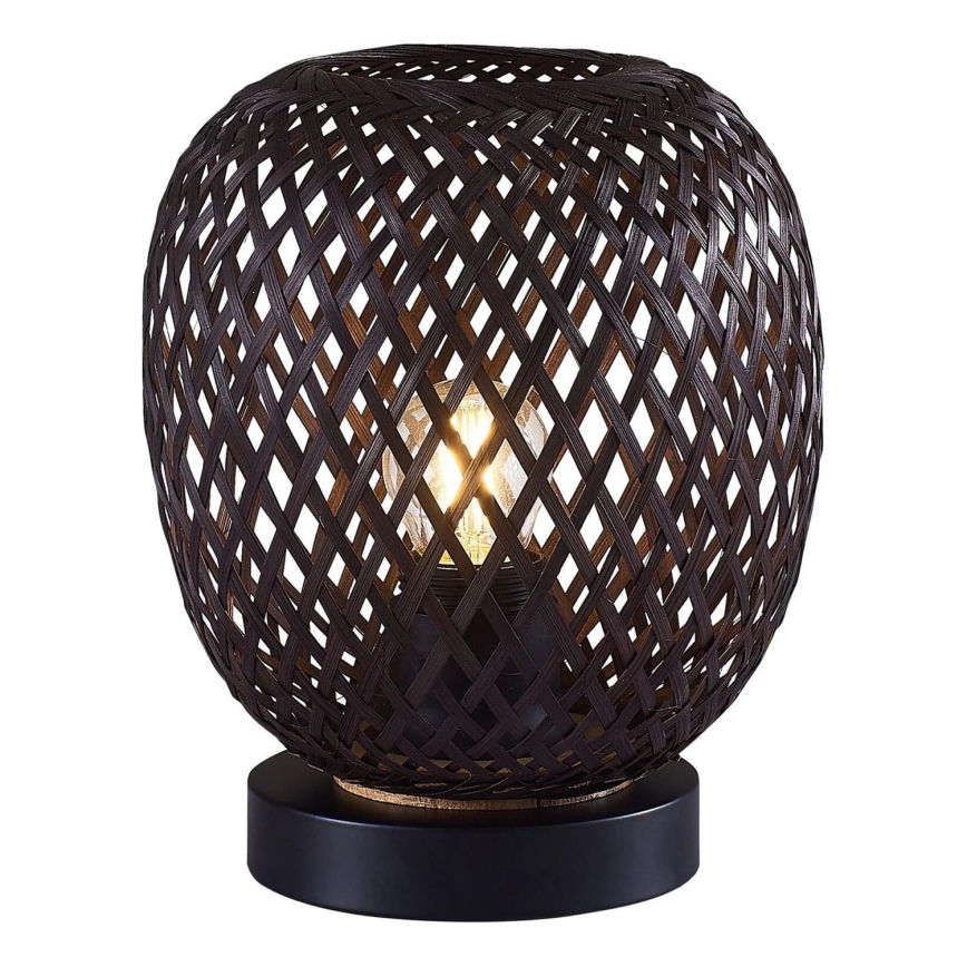 Stolná lampa ZANZIBAR 1xE27/20W/230V pr. 18 cm bambus