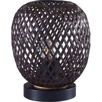 Stolná lampa ZANZIBAR 1xE27/20W/230V pr. 18 cm bambus