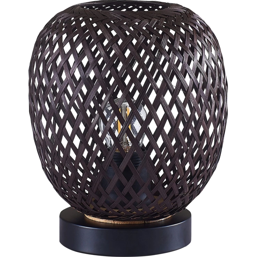 Stolná lampa ZANZIBAR 1xE27/20W/230V pr. 18 cm bambus