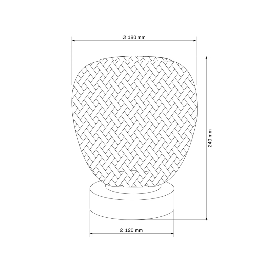 Stolná lampa ZANZIBAR 1xE27/20W/230V pr. 18 cm bambus