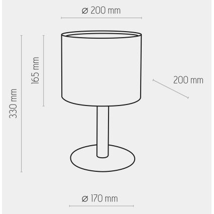 Stolná lampička DEVA 1xE27/15W/230V šedá/drevo