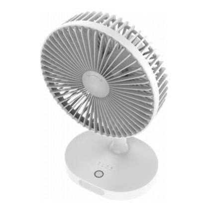 Stolný nabíjací ventilátor s LED lampou 3000mA/3,7V microUSB